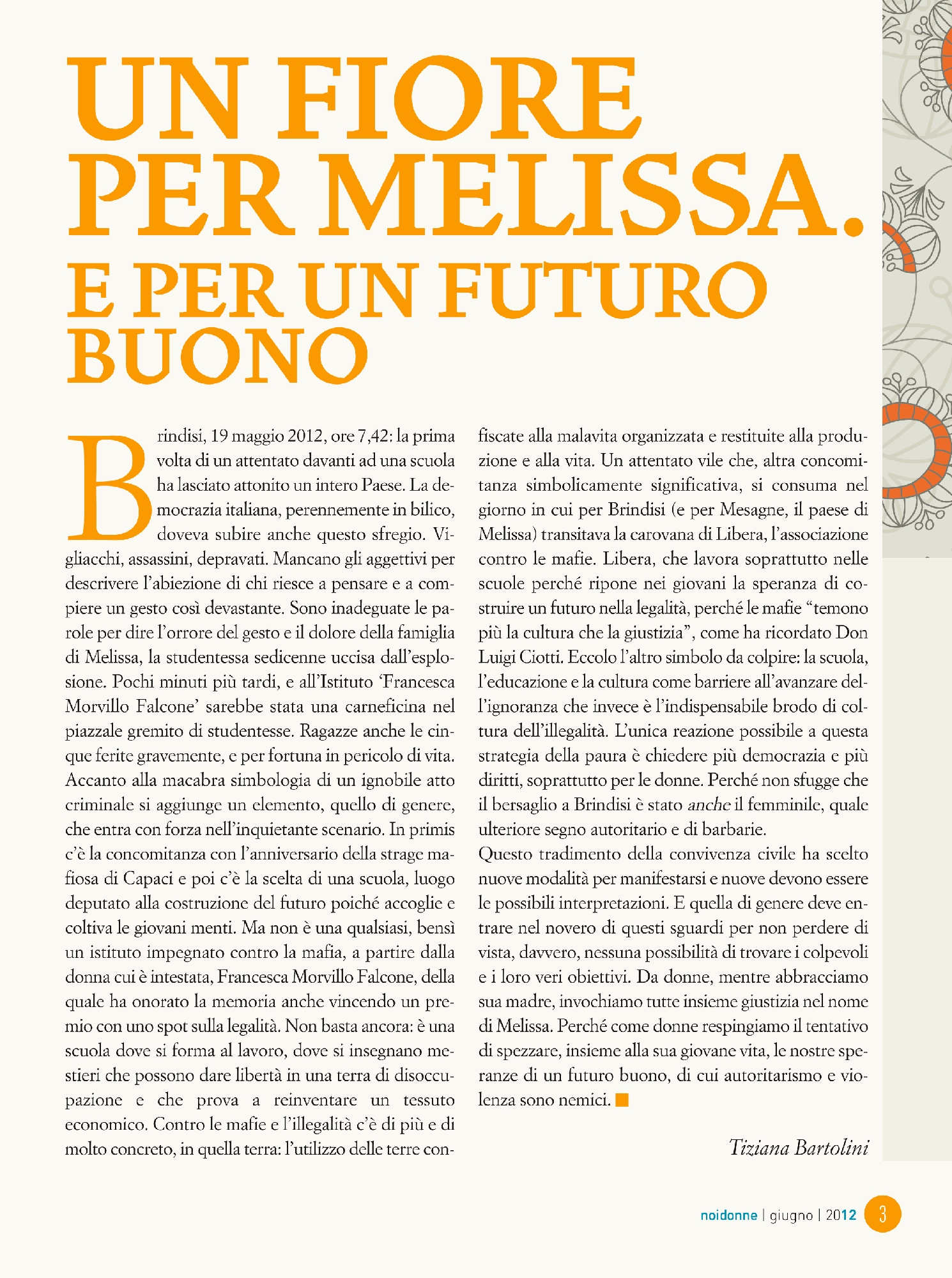 Foto: Un fiore per Melissa