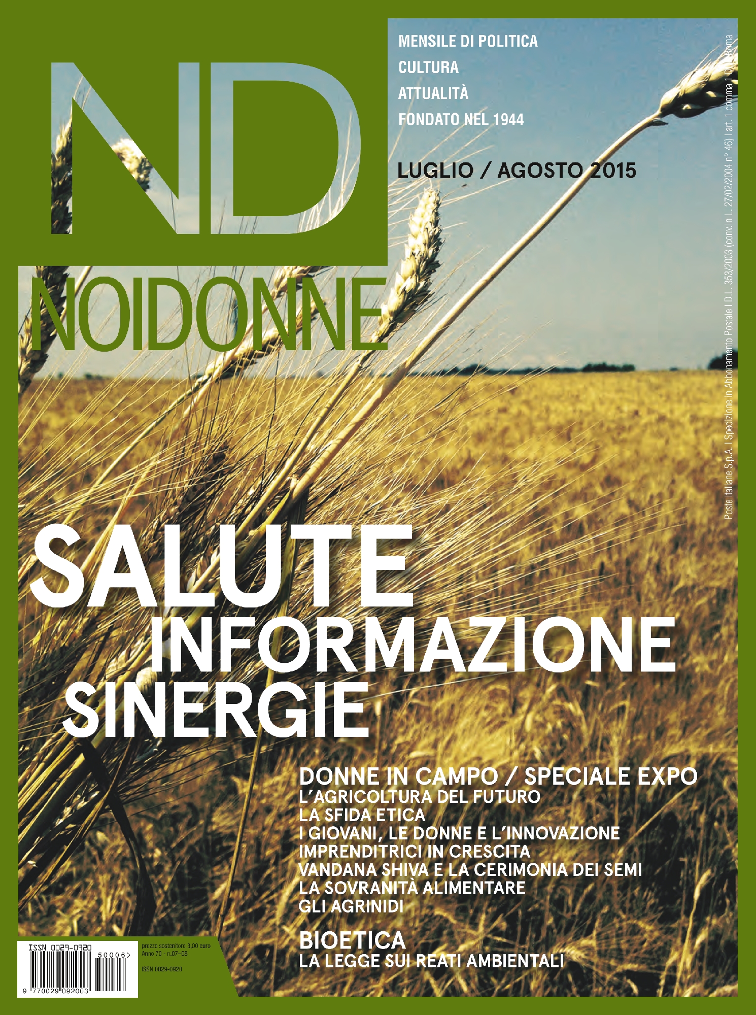 Foto: Salute, informazione sinergie. Speciale Expo, Donne in campo - CIA