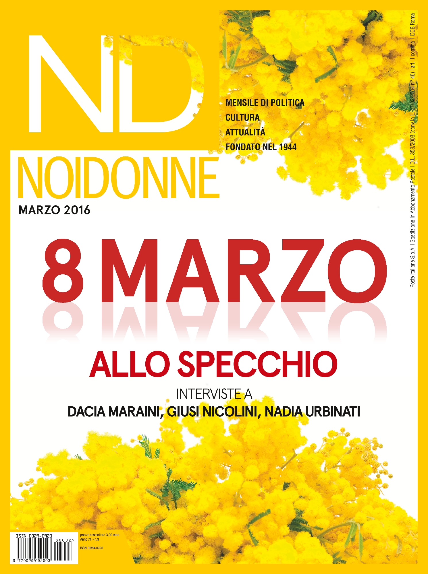 Foto: L'8 marzo allo specchio, interviste a Maraini, Nicolini, Urbinati