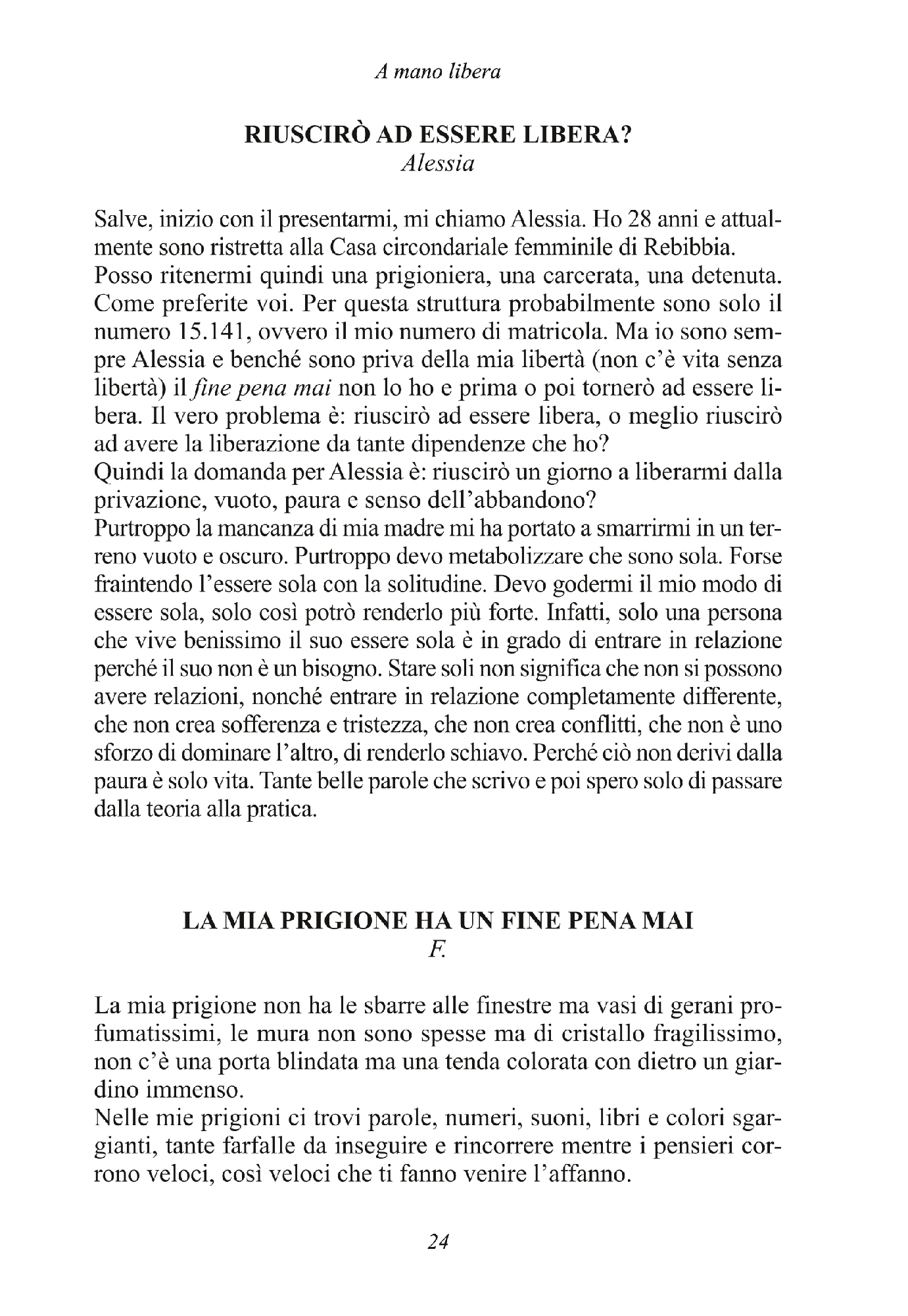 Foto: A MANO LIBERA (Progetto Rebibbia)