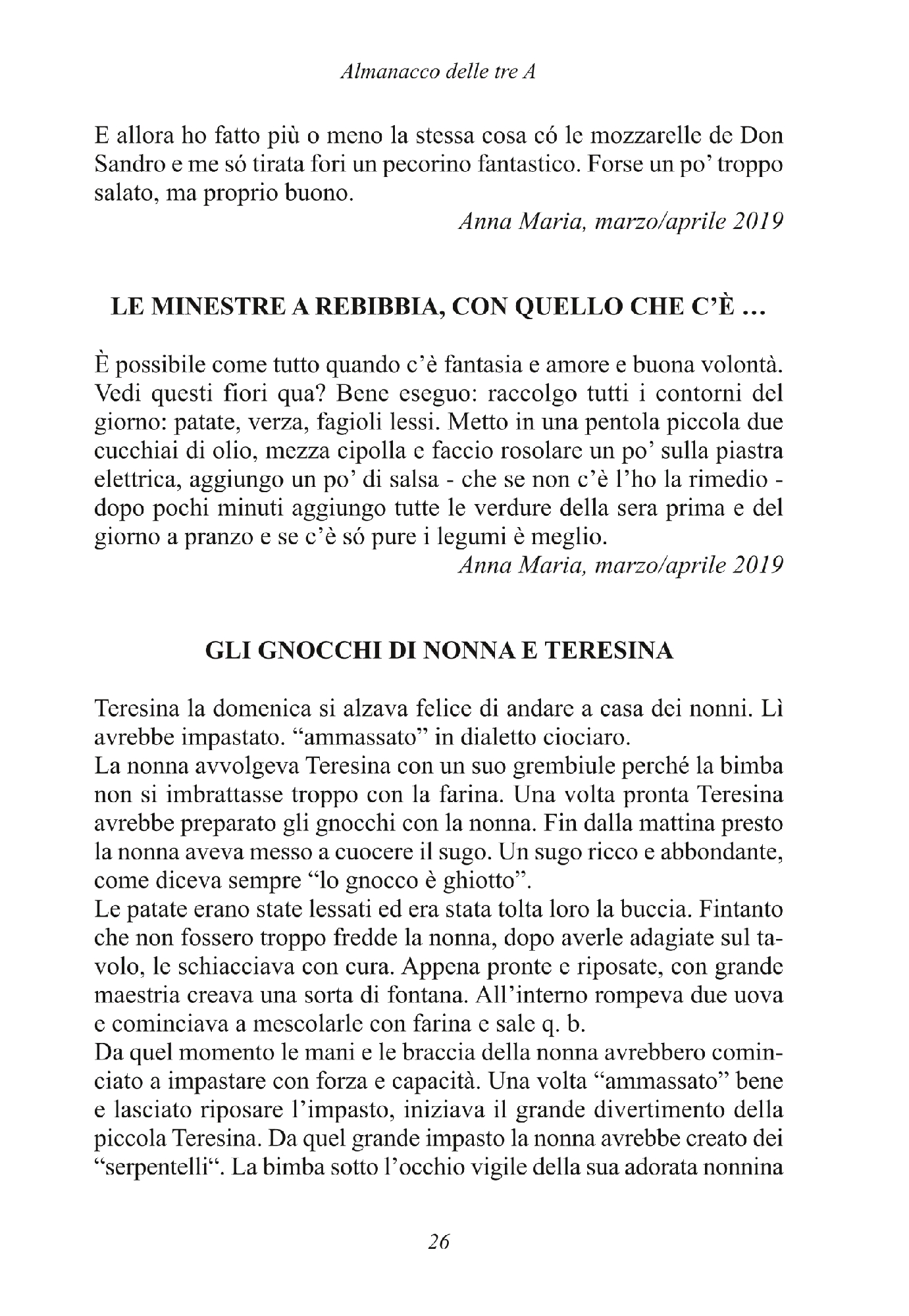 Foto: ALMANACCO DELLE TRE A (Progetto Rebibbia)